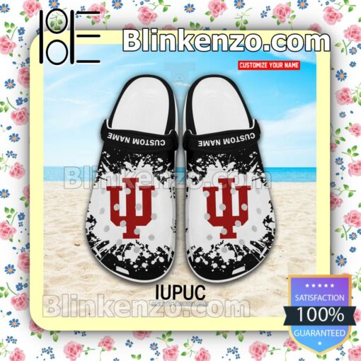 Indiana University/Purdue University Columbus Logo Crocs Sandals