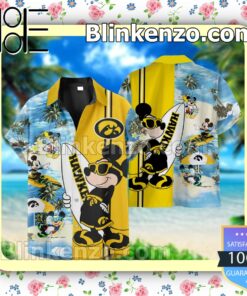 Iowa Hawkeyes Mickey Mouse Summer Men Summer Shirt