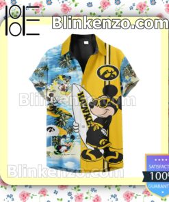 Iowa Hawkeyes Mickey Mouse Summer Men Summer Shirt a