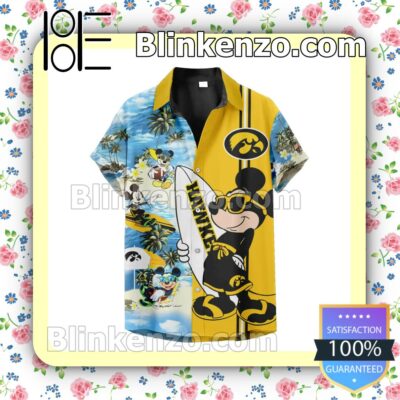 Iowa Hawkeyes Mickey Mouse Summer Men Summer Shirt a