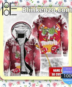 Kansas City Chief The Grinch Snow Christmas Pullover Jacket