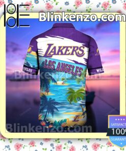 Los Angeles Lakers The Beach Personalized Men Summer Shirt b