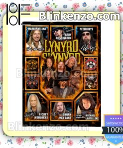 Handmade Lynyrd Skynyrd Band Members Signatures Fan Quilt