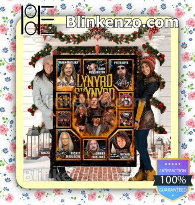 Funny Tee Lynyrd Skynyrd Band Members Signatures Fan Quilt