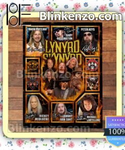 Great Lynyrd Skynyrd Band Members Signatures Fan Quilt