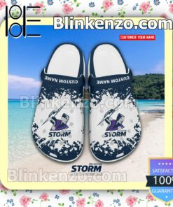 Melbourne Storm Logo Crocs Sandals a