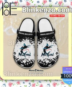 Miami Marlins Logo Crocs Sandals a