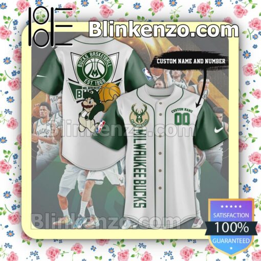 Milwaukee Bucks Basketball Nba Mario Hip Hop Jerseys