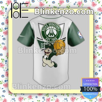 Milwaukee Bucks Basketball Nba Mario Hip Hop Jerseys c