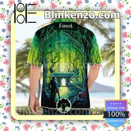 Discount Mtg Basic Land Horror Forest Men Summer Shirt