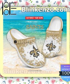 New Orleans Saints Logo Crocs Sandals