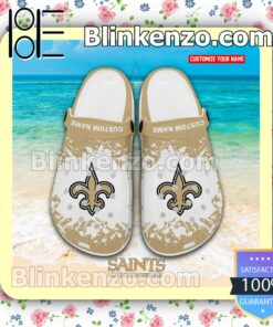 New Orleans Saints Logo Crocs Sandals a