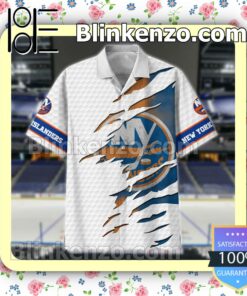 Hot New York Islanders NHL Logo Golf Polo Shirt