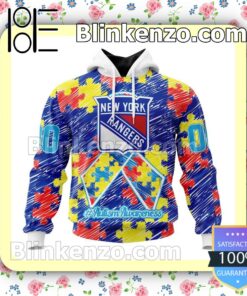 New York Rangers Autism Awareness Month NHL Pullover Jacket