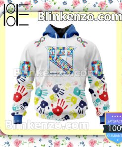 New York Rangers Autism Color Hands NHL Pullover Jacket