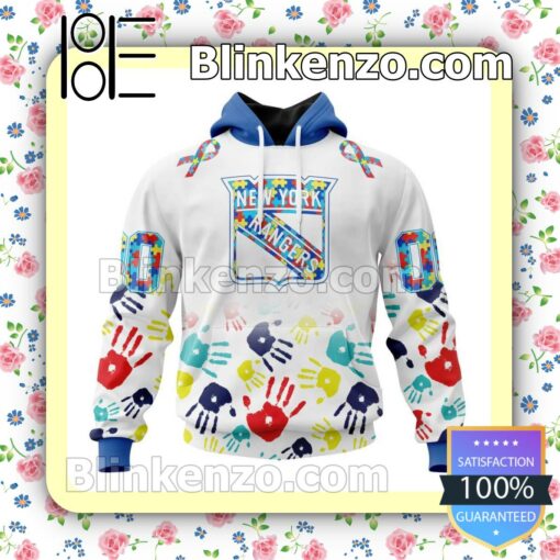 New York Rangers Autism Color Hands NHL Pullover Jacket