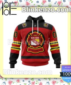 New York Rangers Fire Dept We Hold Thee Safe NHL Pullover Jacket