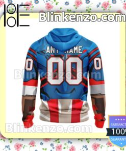 Free Ship New York Rangers Iron Man 3 Iron Patriot NHL Pullover Jacket