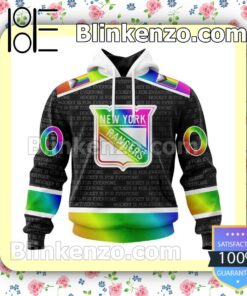 New York Rangers Rainbow Hockey Is For Everyone NHL Pullover Jacket