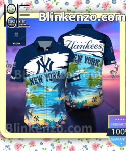 New York Yankee The Beach Personalized Men Summer Shirt