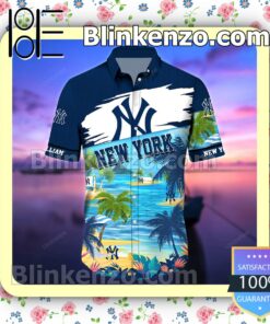 New York Yankee The Beach Personalized Men Summer Shirt a