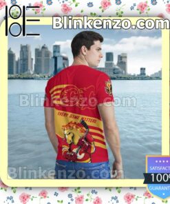 3D Nhl Calgary Flames Fire Short Sleeve Shirt