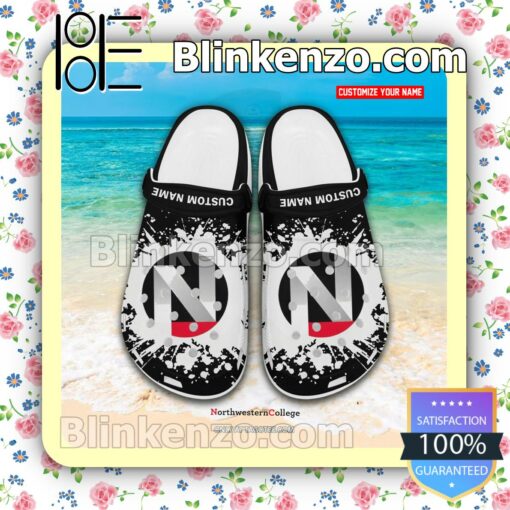 Northwestern College Chicago Personalized Crocs Sandals a