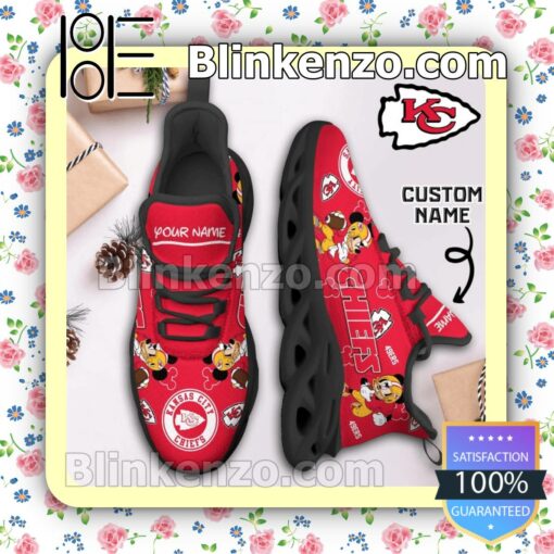 Adorable Personalized Mickey Mouse Kansas City Vs San Francisco 49er Sports Shoes