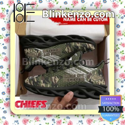 Unisex Personalized Nfl Kansas City Camouflage Sports Shoes