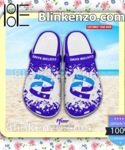 Pfizer Logo Crocs Sandals a