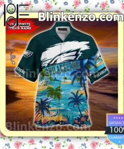 Philadelphia Eagles The Beach Personalized Men Summer Shirt a