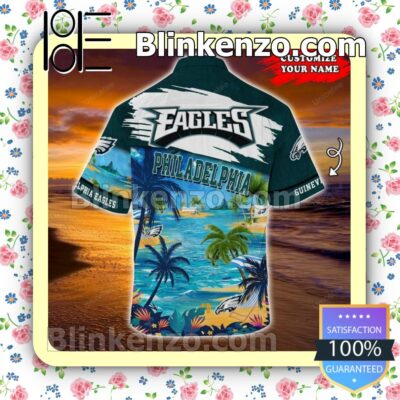 Philadelphia Eagles The Beach Personalized Men Summer Shirt b