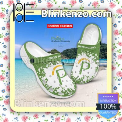 Phillips Graduate University Personalized Crocs Sandals