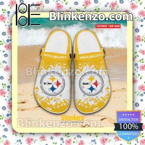 Pittsburgh Steelers Logo Crocs Sandals a