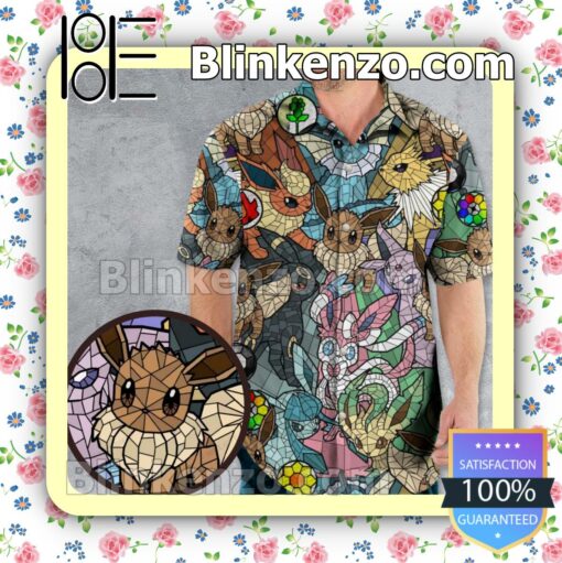 Pokemon In Stained Glass Beach Shirts a