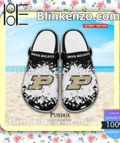 Purdue University - Purdue Polytechnic Logo Crocs Sandals a