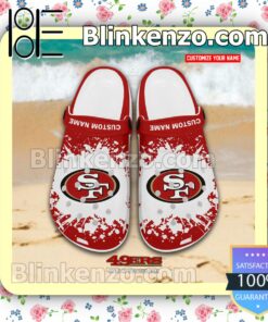 San Francisco 49ers Logo Crocs Sandals a