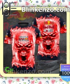 Skull Fire Red Bull Racing Jacket Polo Shirt