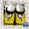Snoopy Zipper Pattern Yellow Women Crocs Clogs