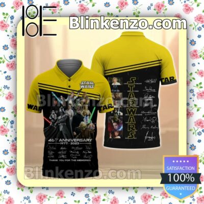 Star Wars 46th Anniversary 1977-2023 Thank You For The Memories Jacket Polo Shirt x