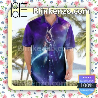 Great Quality Star Wars Ahsoka Tano Purple Galaxy Summer Shirt