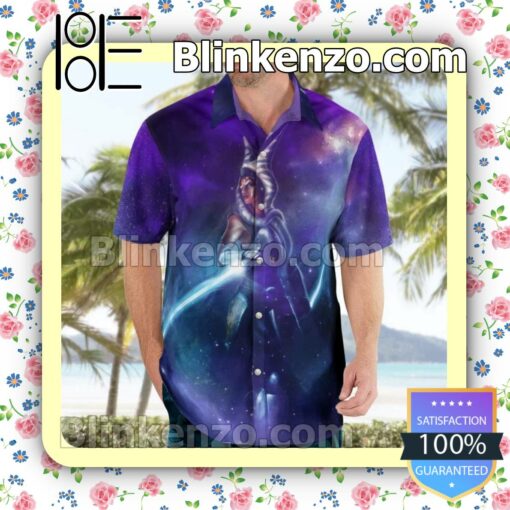 Great Quality Star Wars Ahsoka Tano Purple Galaxy Summer Shirt