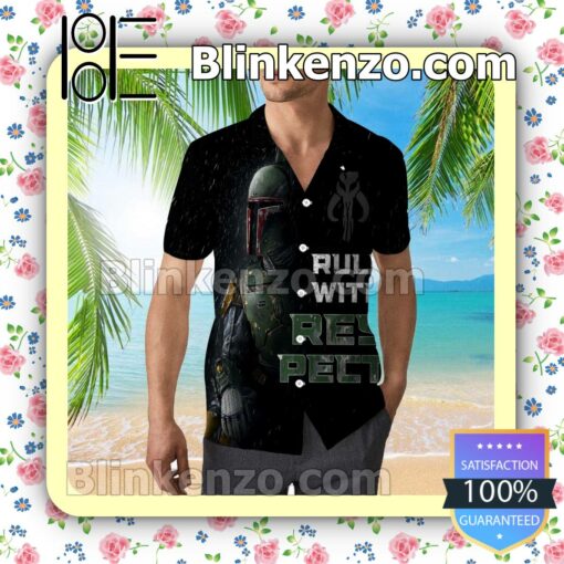 Beautiful Star Wars Boba Fett Rule With Respect Summer Shirt