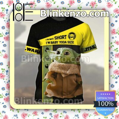 Star Wars I'm Not Short I'm Baby Yoda Size Jacket Polo Shirt x