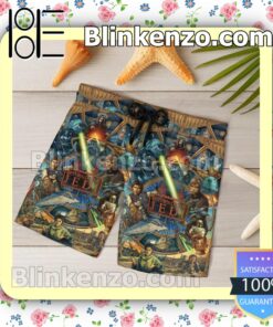 Amazing Star Wars Return Of The Jedi Swim Trunks