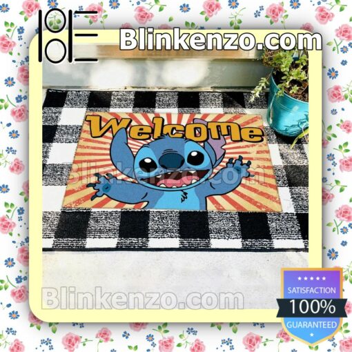 Rating Stitch Welcome Retro Entryway Mats