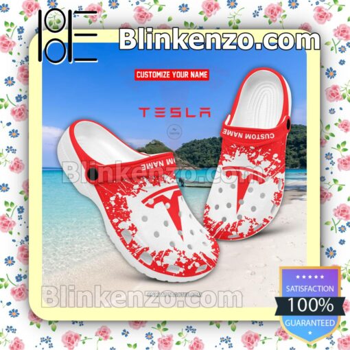 Tesla Logo Crocs Sandals