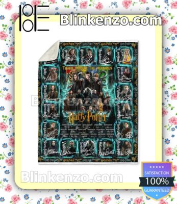 Us Store Thank For The Memories Harry Potter Signatures Quilted Blanket