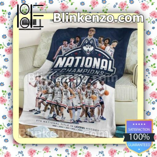 Uconn Huskies 2023 NCAA Basketball 5th Quilted Blanket
