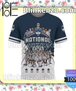 Print On Demand Uconn Huskies Champions 2023 Basketball 5th National Title Jacket Polo Shirt